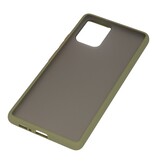 Funda dura combinada de colores para Samsung Galaxy A91 Verde