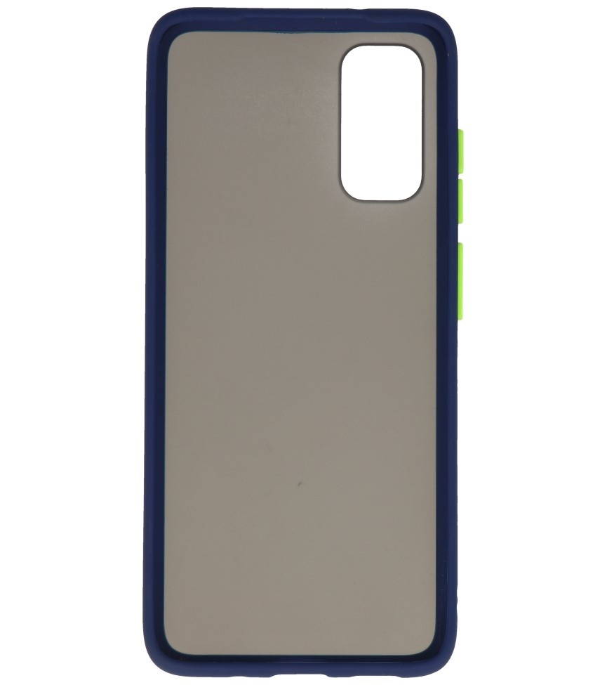 Combinación de colores Estuche rígido para Galaxy S20 / 5G Azul