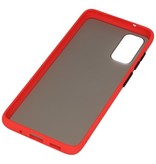 Combinación de colores Estuche rígido para Galaxy S20 / 5G Rojo