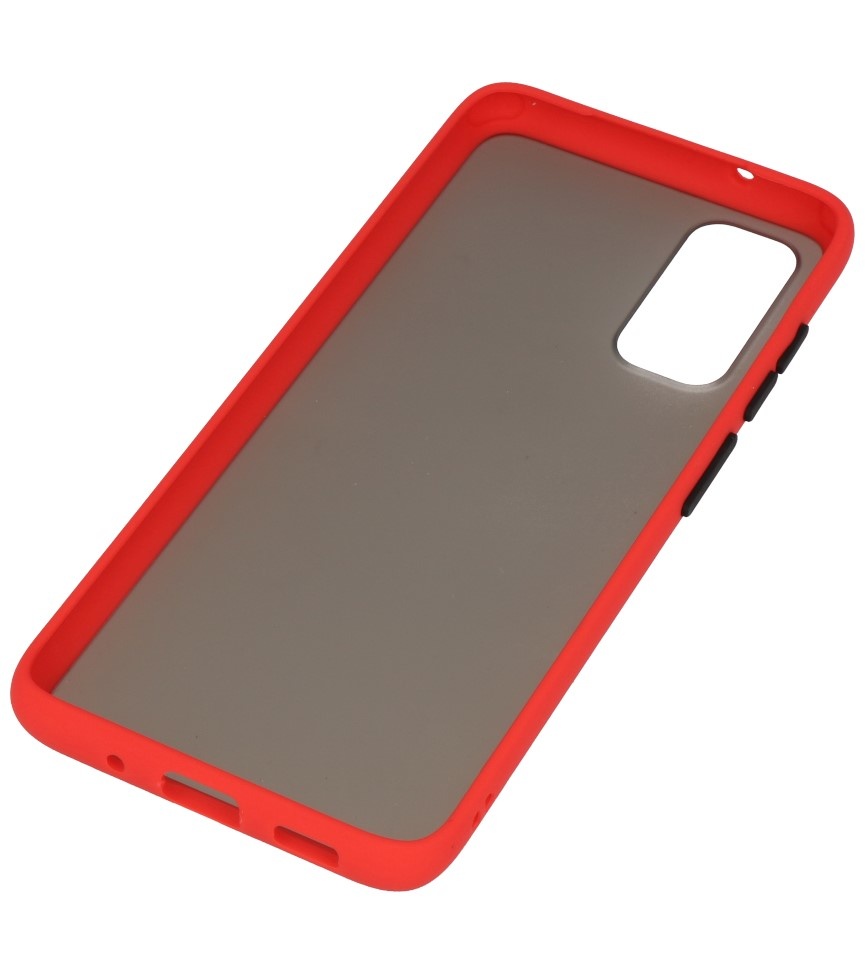 Combinación de colores Estuche rígido para Galaxy S20 / 5G Rojo