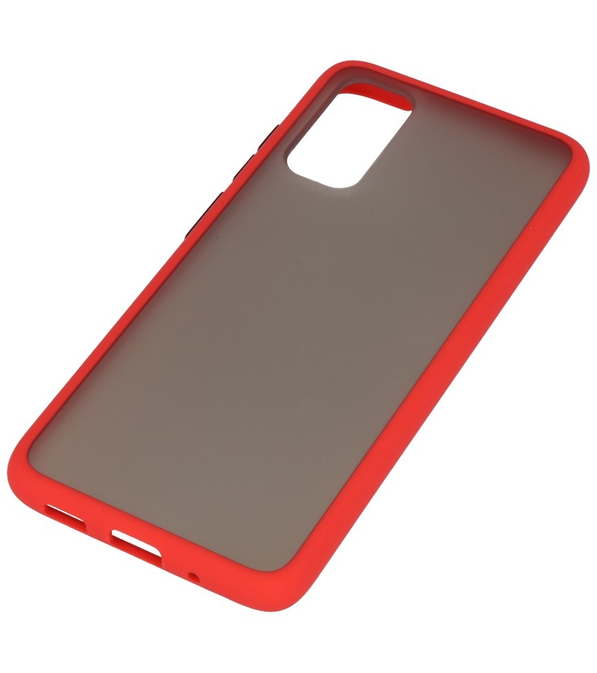 Combinación de colores Estuche rígido para Galaxy S20 / 5G Rojo