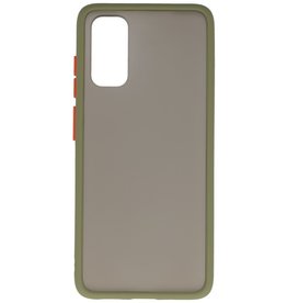 Combinación de colores Estuche rígido para Galaxy S20 / 5G Verde