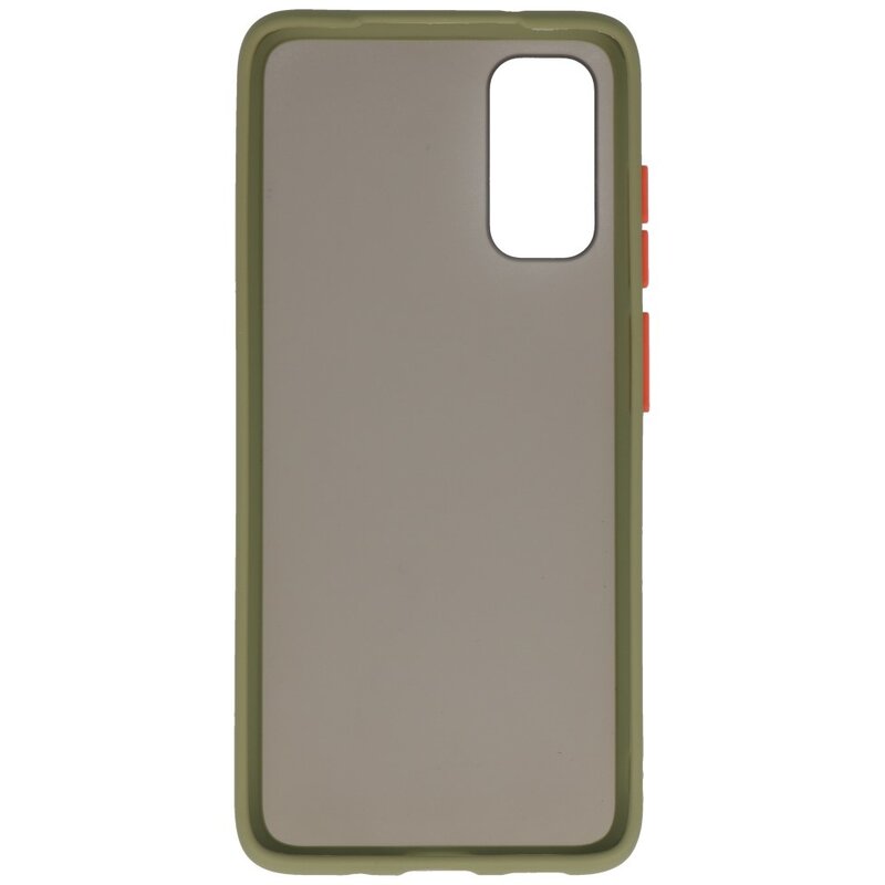 Combinación de colores Estuche rígido para Galaxy S20 / 5G Verde