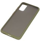 Combinación de colores Estuche rígido para Galaxy S20 / 5G Verde