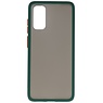 Combinación de colores Estuche rígido para Galaxy S20 / 5G Verde oscuro