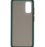 Combinación de colores Estuche rígido para Galaxy S20 / 5G Verde oscuro