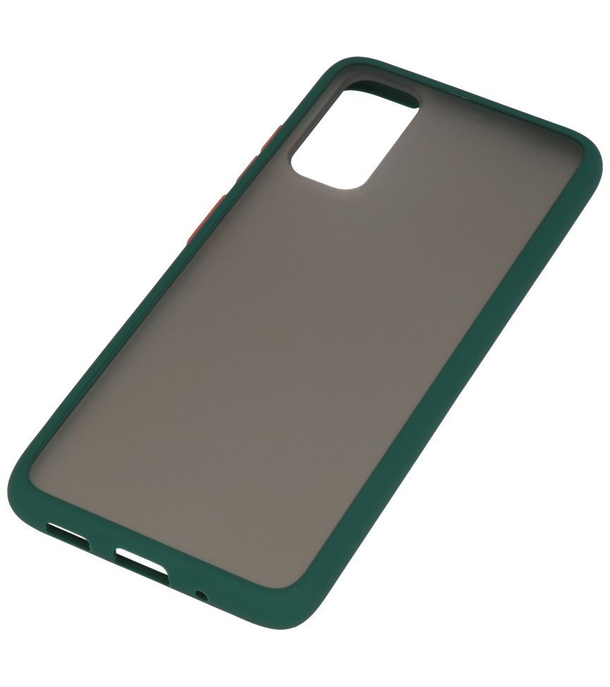 Combinación de colores Estuche rígido para Galaxy S20 / 5G Verde oscuro