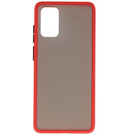 Combinación de colores Estuche rígido para Galaxy S20 Plus / 5G Rojo