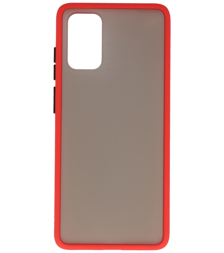 Combinación de colores Estuche rígido para Galaxy S20 Plus / 5G Rojo