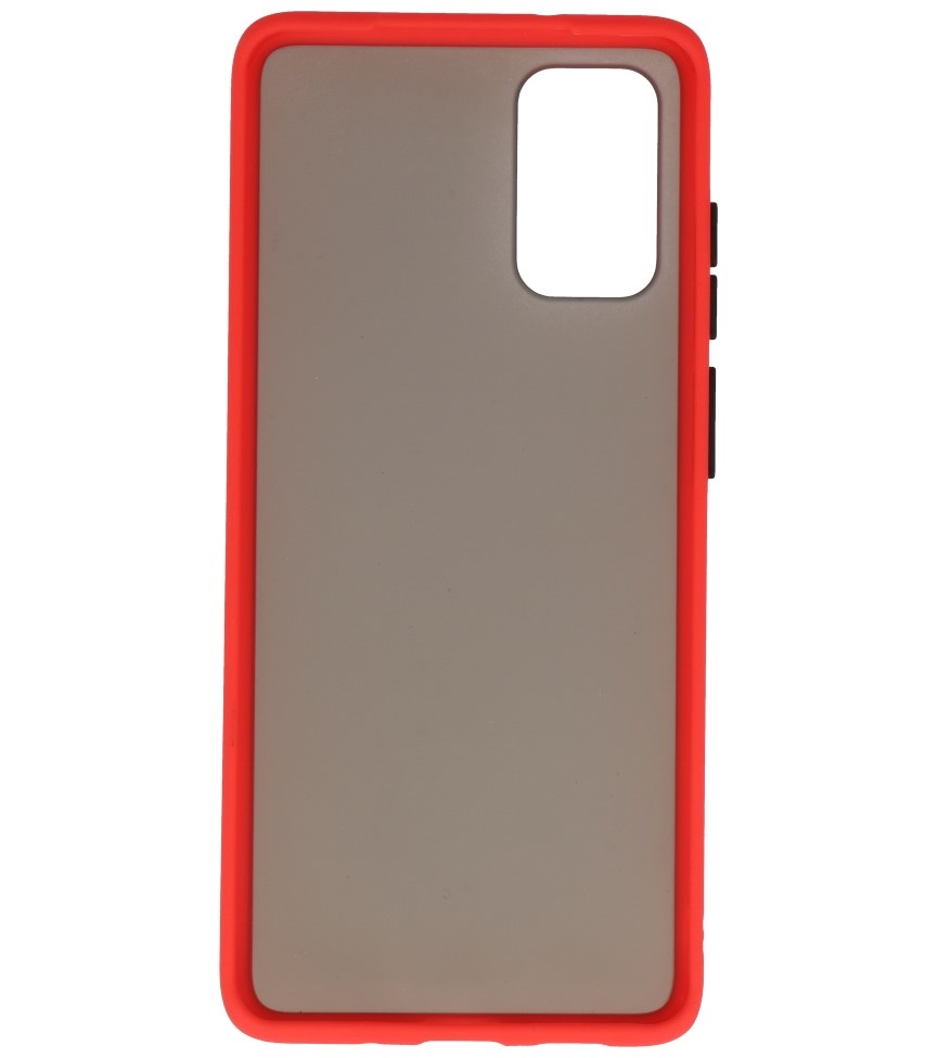 Combinación de colores Estuche rígido para Galaxy S20 Plus / 5G Rojo