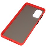 Combinación de colores Estuche rígido para Galaxy S20 Plus / 5G Rojo