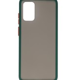 Combinación de colores Estuche rígido para Galaxy S20 Plus / 5G Verde oscuro