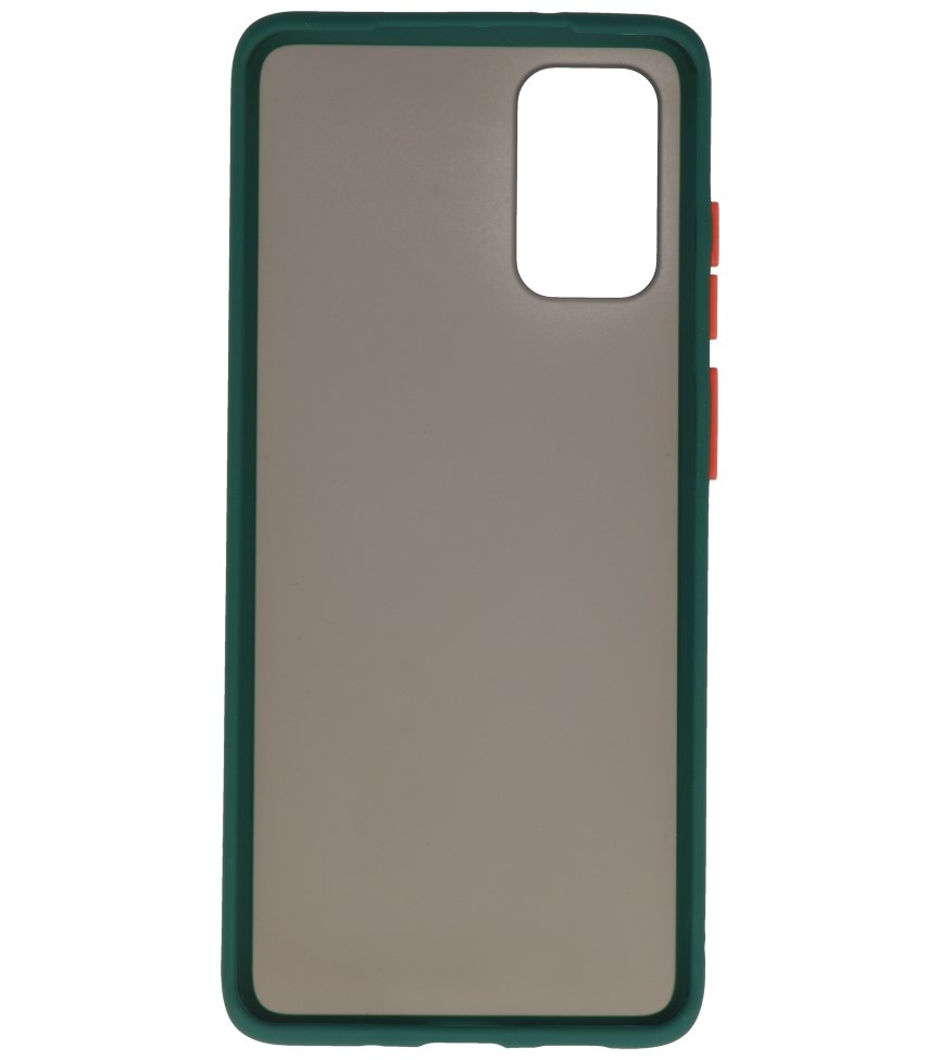 Combinación de colores Estuche rígido para Galaxy S20 Plus / 5G Verde oscuro