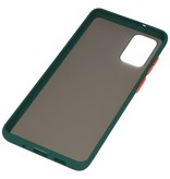 Combinación de colores Estuche rígido para Galaxy S20 Plus / 5G Verde oscuro