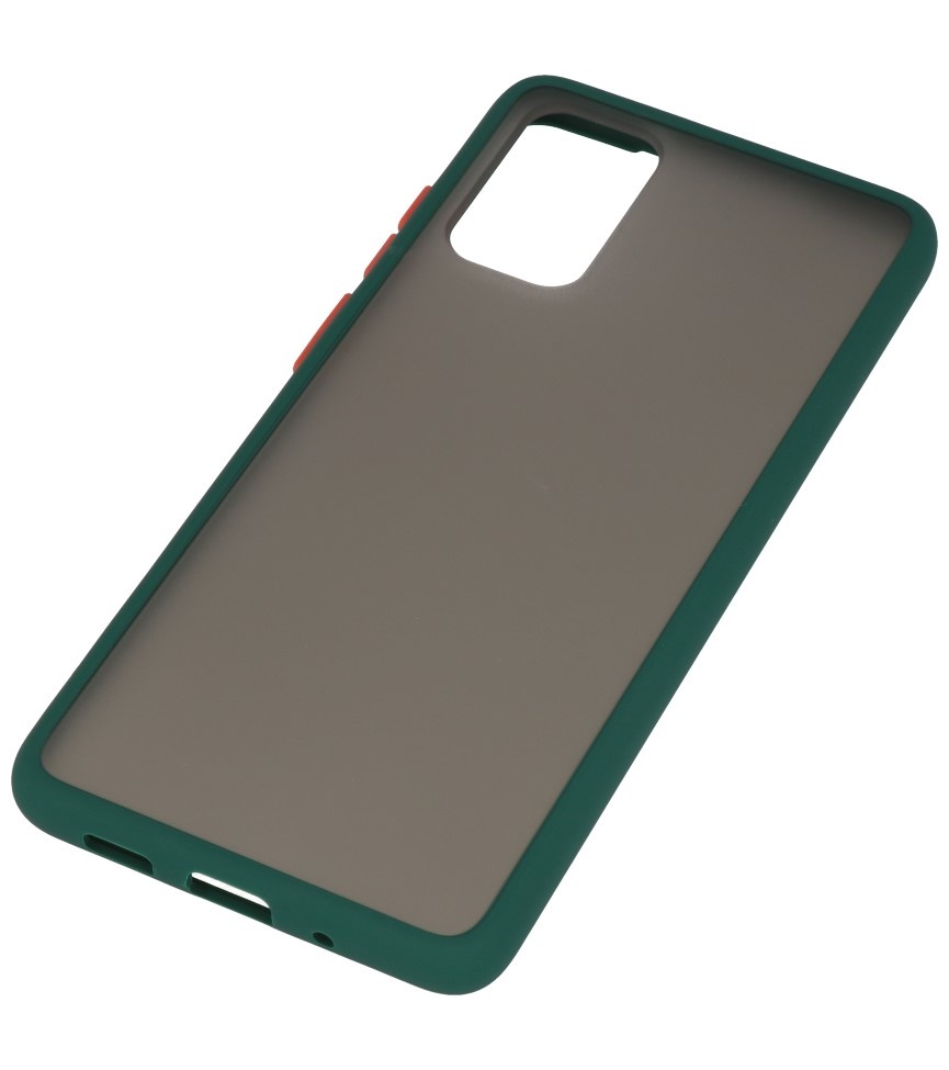 Combinación de colores Estuche rígido para Galaxy S20 Plus / 5G Verde oscuro