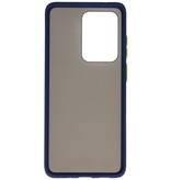 Funda rígida combinada de colores para Galaxy S20 Ultra / 5G Azul