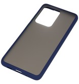 Funda rígida combinada de colores para Galaxy S20 Ultra / 5G Azul