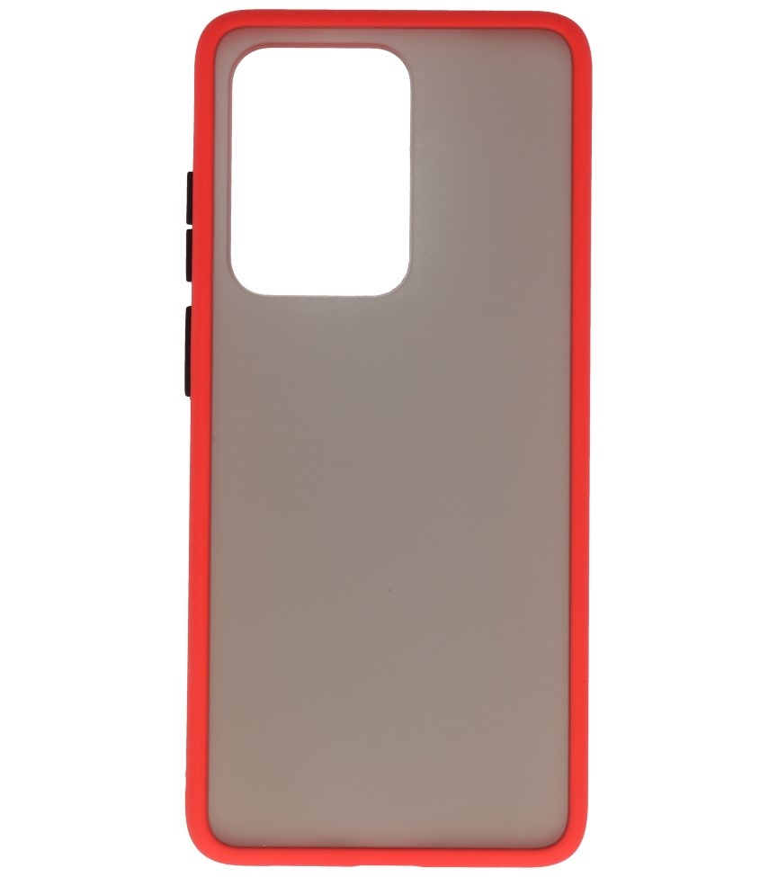 Funda rígida combinada de colores para Galaxy S20 Ultra / 5G Rojo