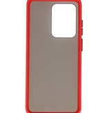 Étui rigide à combinaison de couleurs pour Galaxy S20 Ultra / 5G rouge