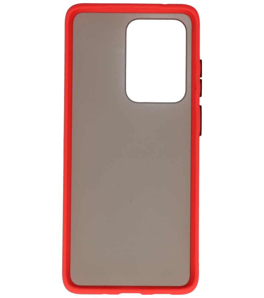 Étui rigide à combinaison de couleurs pour Galaxy S20 Ultra / 5G rouge