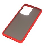 Funda rígida combinada de colores para Galaxy S20 Ultra / 5G Rojo