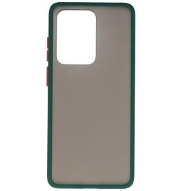 Combinazione di colori Custodia rigida per Galaxy S20 Ultra / 5G verde scuro