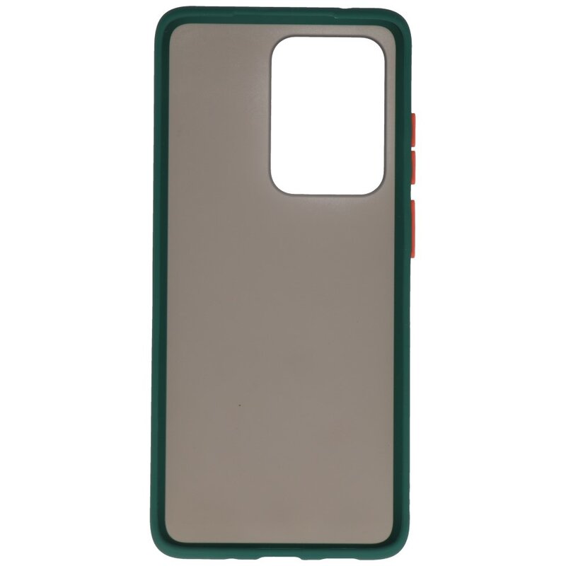 Combinazione di colori Custodia rigida per Galaxy S20 Ultra / 5G verde scuro