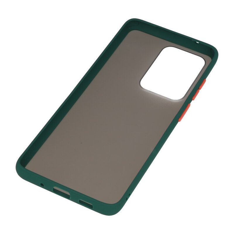 Farvekombination Hård taske til Galaxy S20 Ultra / 5G Mørkegrøn