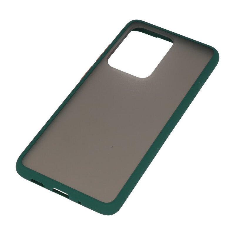 Farvekombination Hård taske til Galaxy S20 Ultra / 5G Mørkegrøn