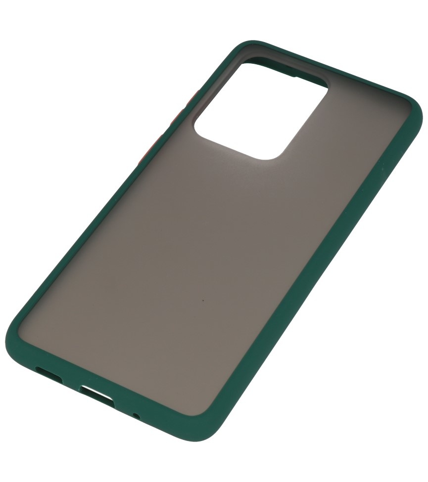 Farvekombination Hård taske til Galaxy S20 Ultra / 5G Mørkegrøn
