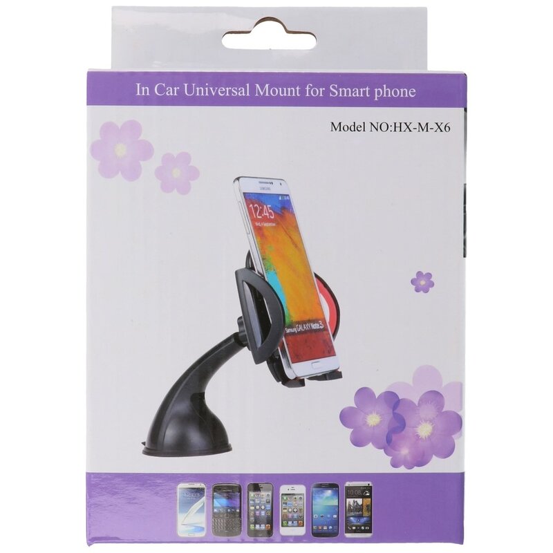 Support de voiture universel long pour smartphone rose