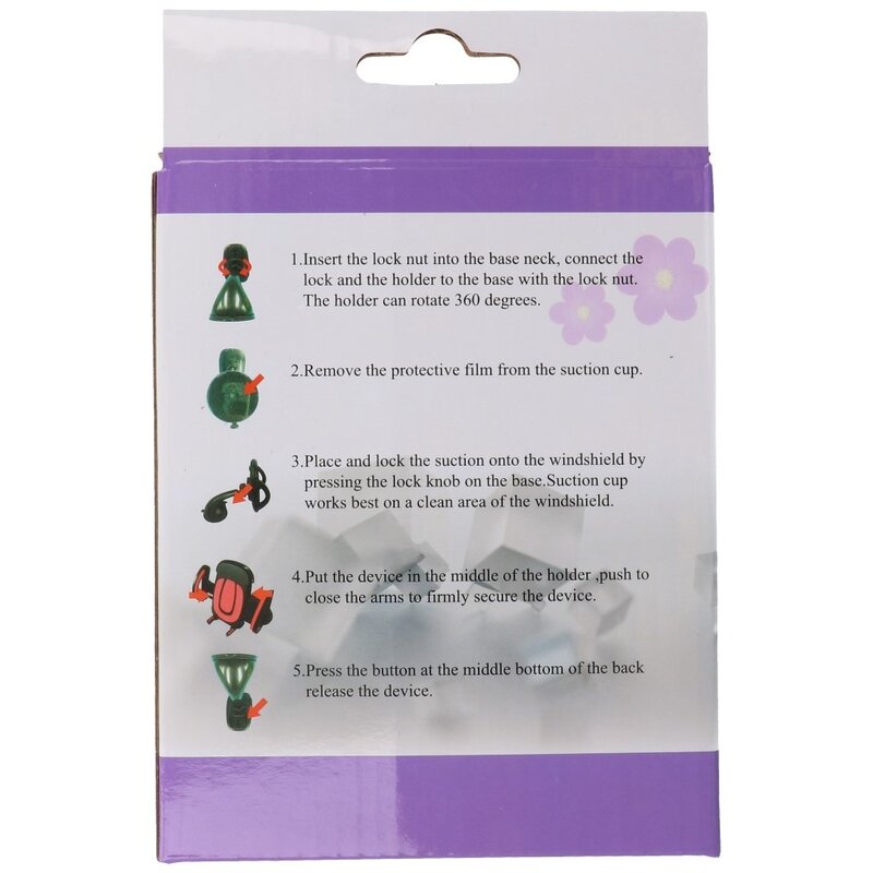 Soporte universal largo para smartphone en el coche, color rosa