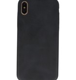 Coque en cuir TPU Design pour iPhone Xs Max Noir