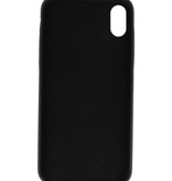 Coque en cuir TPU Design pour iPhone Xs Max Noir