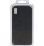 Coque en cuir TPU Design pour iPhone Xs Max Noir