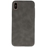 Cover in TPU in pelle design iPhone Xs Max Grey