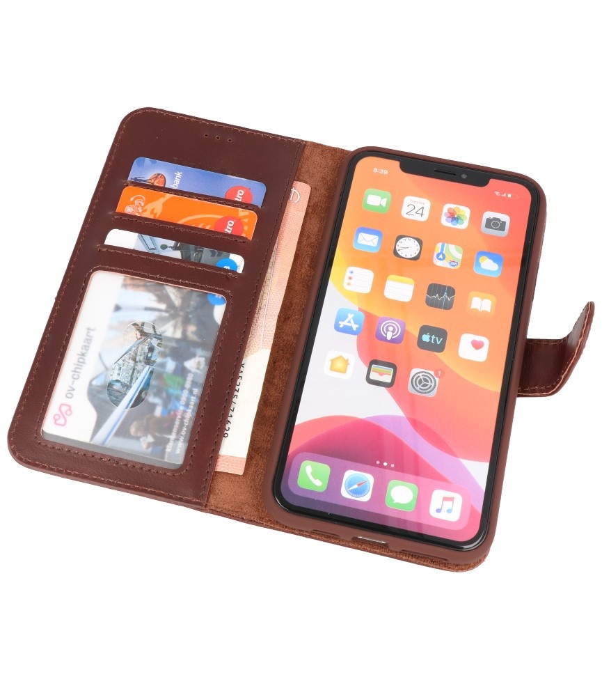 Rico Vitello Mocca Echt Leder Hoesje voor iPhone 11 Pro