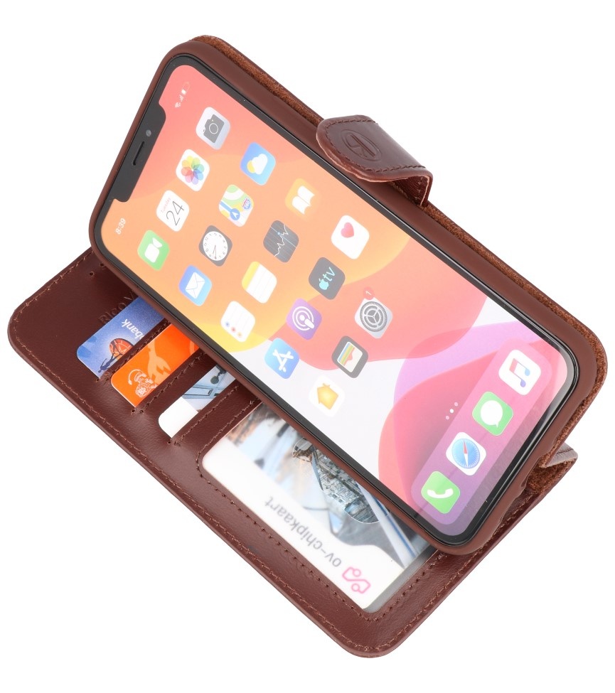 Rico Vitello Mocca Echtledertasche für iPhone 11 Pro