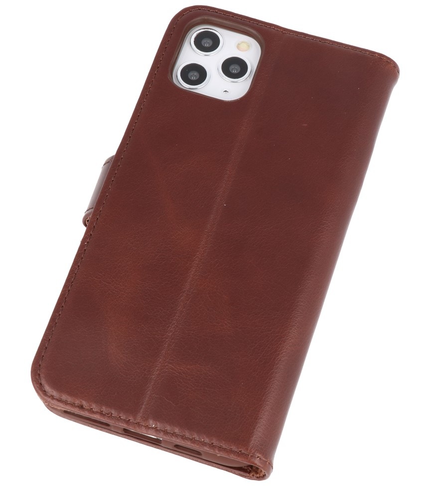 Rico Vitello Mocca Echt Leder Hoesje voor iPhone 11 Pro