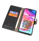 Custodia a portafoglio di lusso per Samsung Galaxy A70 nera