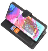 Luxus-Brieftasche für Samsung Galaxy A70 Schwarz