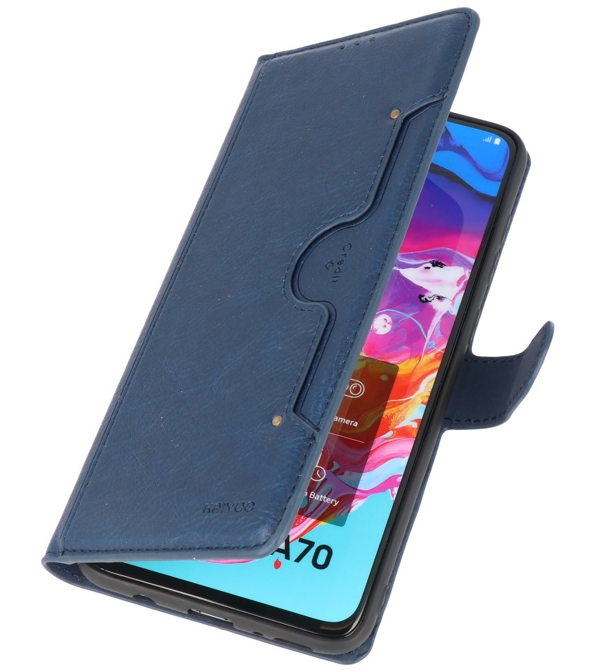 Luksus tegnebog til Samsung Galaxy A70 Navy
