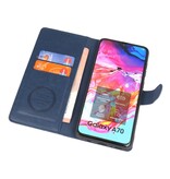 Luxury Wallet Case for Samsung Galaxy A70 Navy