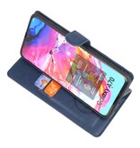 Etui Portefeuille de Luxe pour Samsung Galaxy A70 Navy
