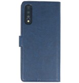 Etui Portefeuille de Luxe pour Samsung Galaxy A70 Navy