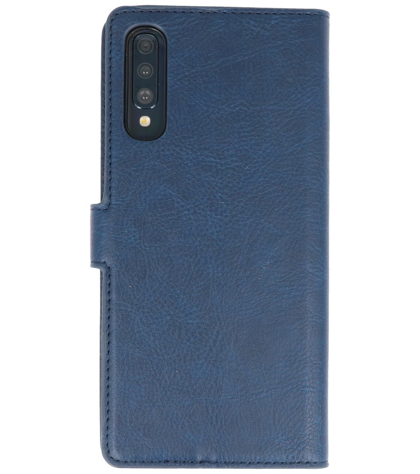 Custodia a portafoglio di lusso per Samsung Galaxy A70 Navy