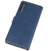 Custodia a portafoglio di lusso per Samsung Galaxy A70 Navy