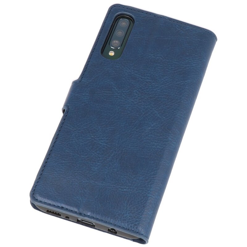 Estuche billetera de lujo para Samsung Galaxy A70 Navy