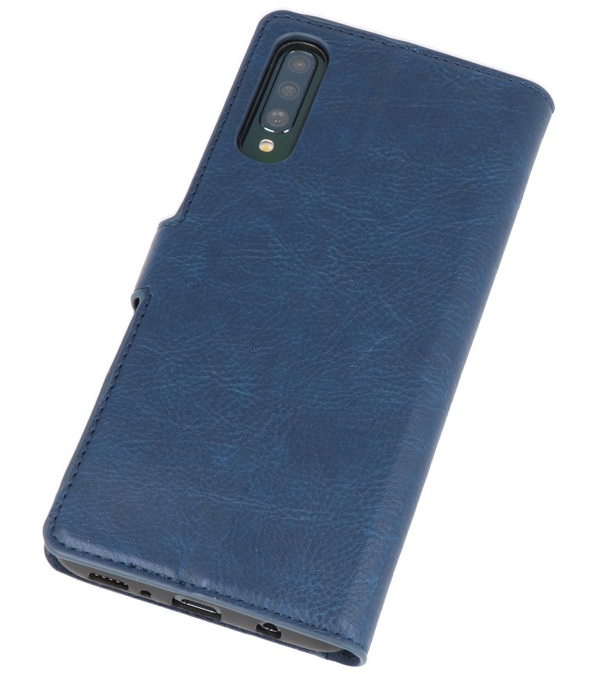 Luxe Portemonnee Hoesje voor Samsung Galaxy A70 Navy