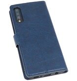 Estuche billetera de lujo para Samsung Galaxy A70 Navy